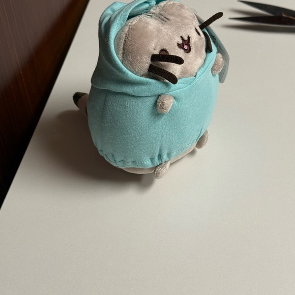Pusheen The Cat with Teal Hoodie Plush 5” - Picture 7 of 14